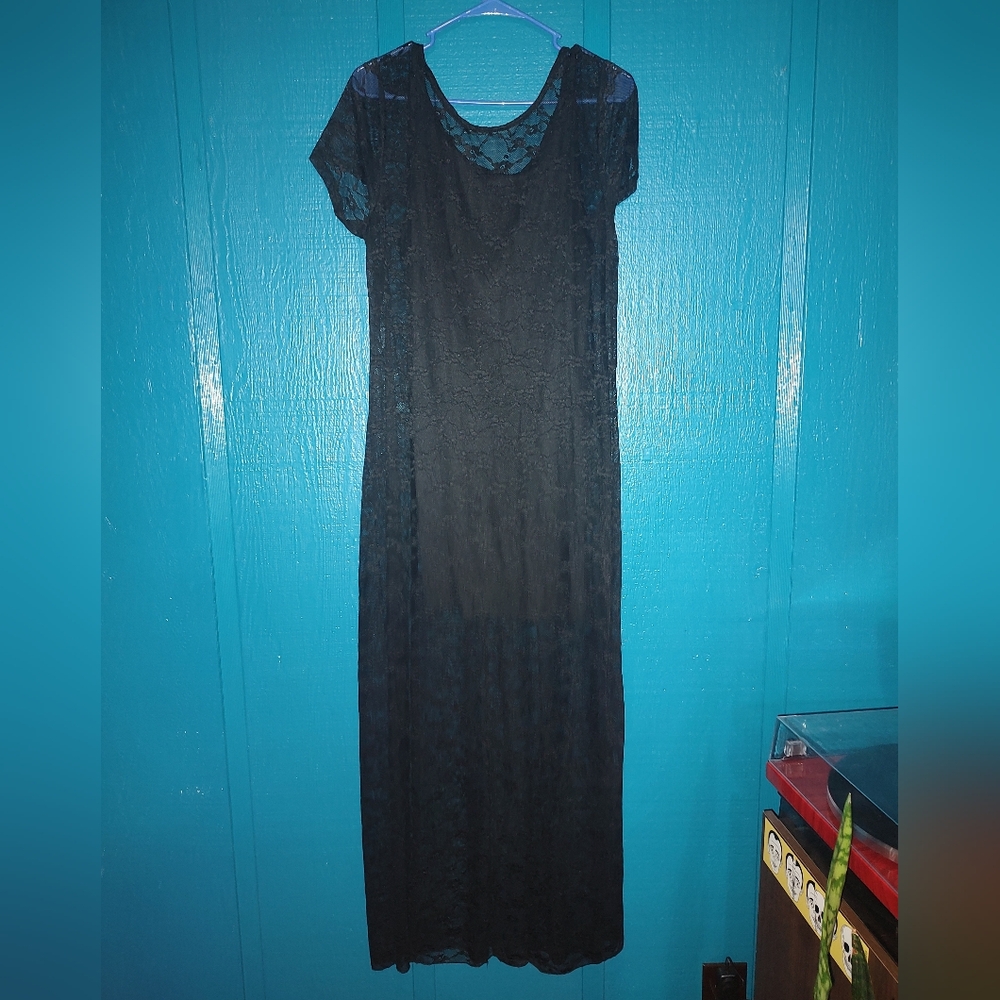 Wild Fable Black Lace Midi Dress XXL